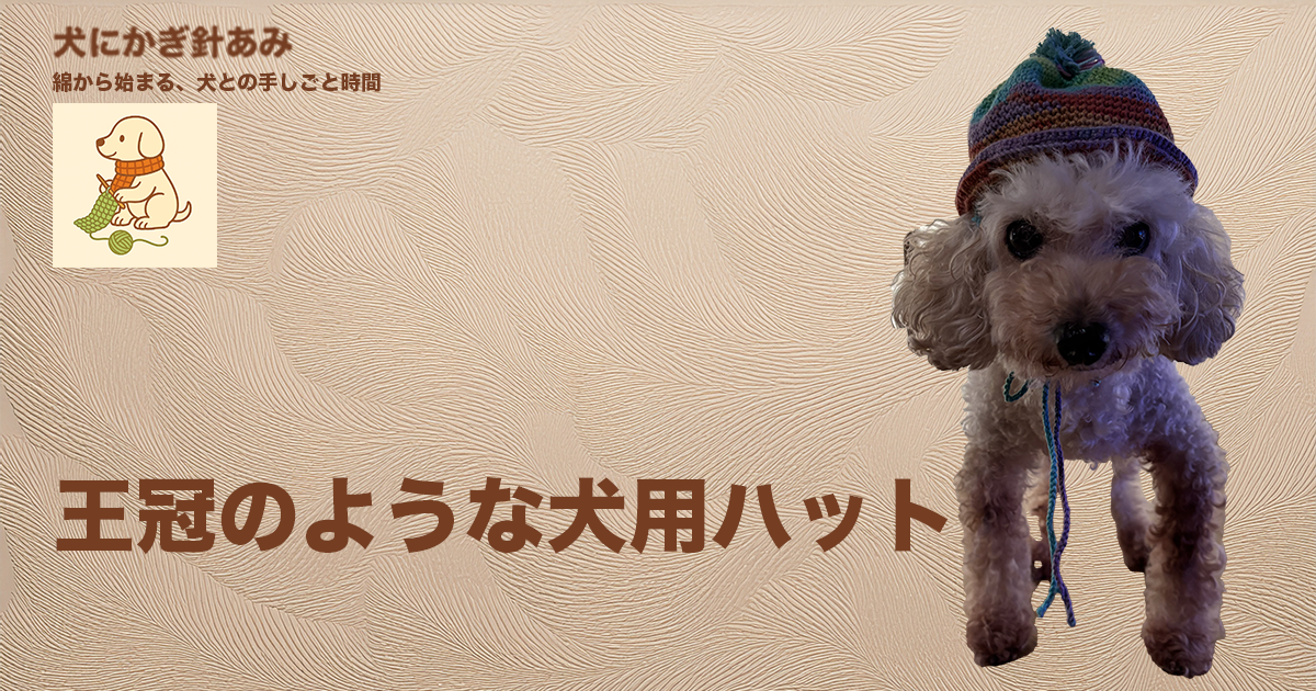 かぎ針編みで王冠のような犬用ハットの作り方のサムネイル