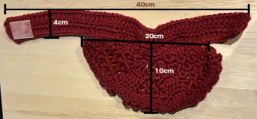犬用ポップコーンスカートの寸法