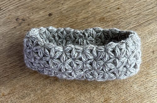 完成した犬用スヌード