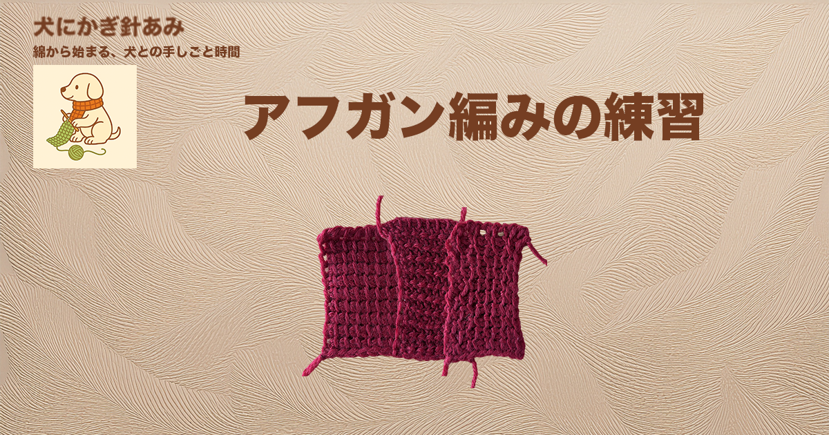 アフガン編みの練習のサムネイル